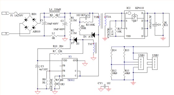 TB5812 5V2A的原理圖