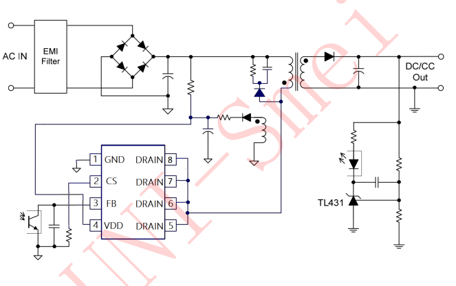 U6107D應(yīng)用簡(jiǎn)圖 U6107D應(yīng)用簡(jiǎn)圖